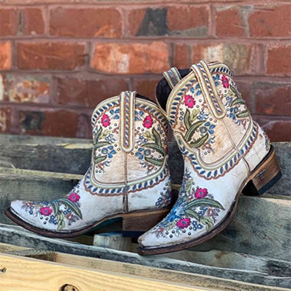 

boots short chelsea bohemian national embroidery women's martin boot 220920, Black
