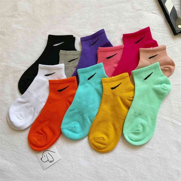 

men's socks quality ankle street-style printed candy colors cotton short for men women socks 1vdh, Black