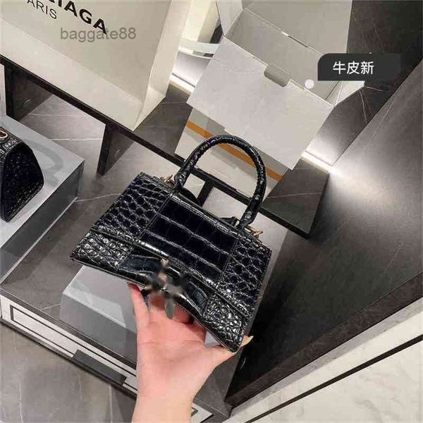 

bags designer balencigass handbag bag handbags women's bag hourglasss crocodile 2022 pure cowhide leather high aeyq