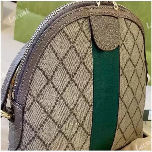 

2023 genuine classic ophidia series double printing red and green canvas woman shell bag shoulder messenger female bag