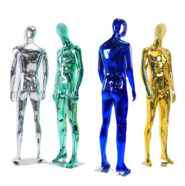 

fashionable full body electroplating mannequin men shiny model multicolor customized, Khaki