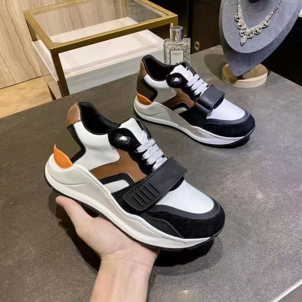 

designers vintage men check sneakers designer shoes women suede leather gingham sneaker front fastening ankle trainers c, Black