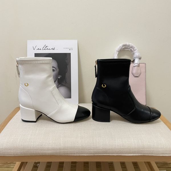 

luxurious designer fashion c women 2023 boots cowskin leather high end level quality knight boot laces adjustable zipper opening black ladie