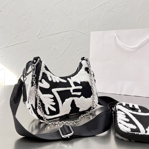

shoulder bag crossbody bags women designer bag 2-piece set plush designers handbag wallet fashion all-match purses