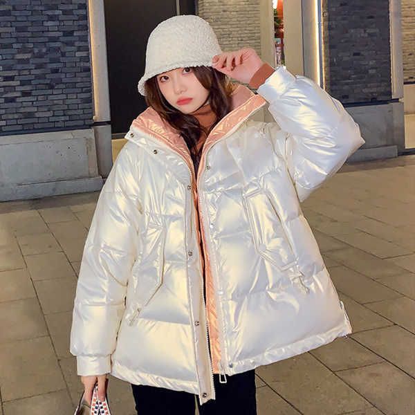 

women's down jacket winter new korean version short duck slim and thin white small coat trend, Black