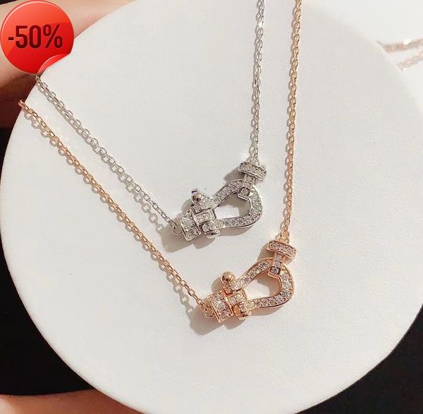 

50% off factory clearance sale designer new brand jewelry necklace charm f 925 sterling sier plated 18k pendant, Silver