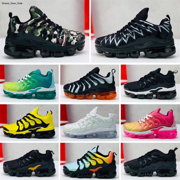 

2021 kids tn plus sports running shoes children boy girls trainers sneakers classic outdoor toddler2569, Black