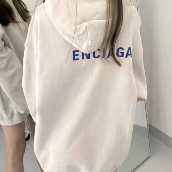 

designer luxury hoodies spring and autumn cotton paris classic hoodie balencaigasss letter printing mens and womens couple sweater loose spo, Black