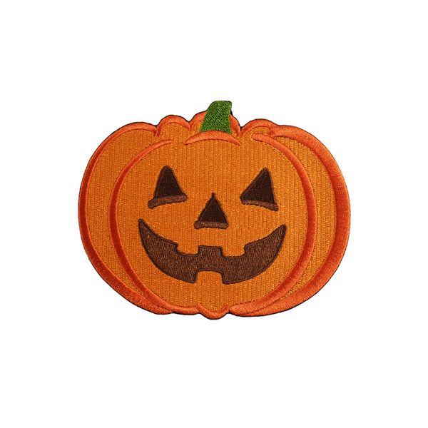 

pumpkin halloween embroidery patches sewing notions for clothing shirts bags cartoon iron on patch, Black