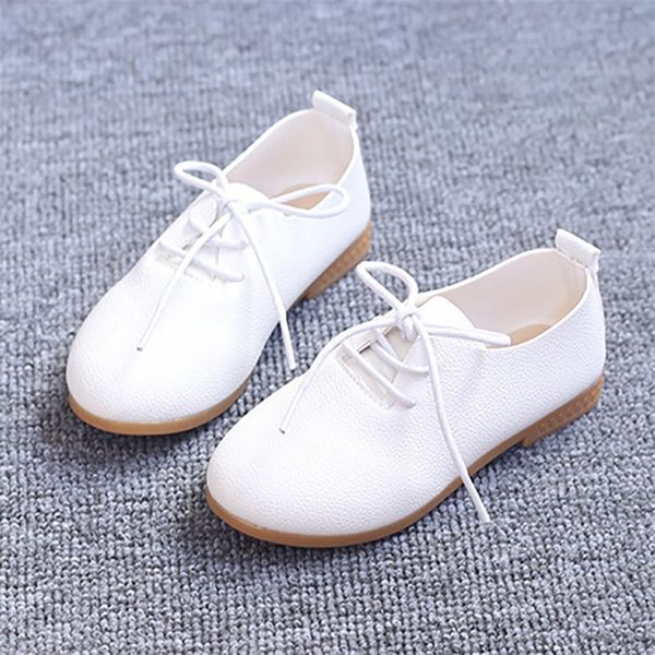 

sneakers children classic white yellow soft leather shoes for toddlers big girls boys kids school lace up flat casual 220920, Black;red