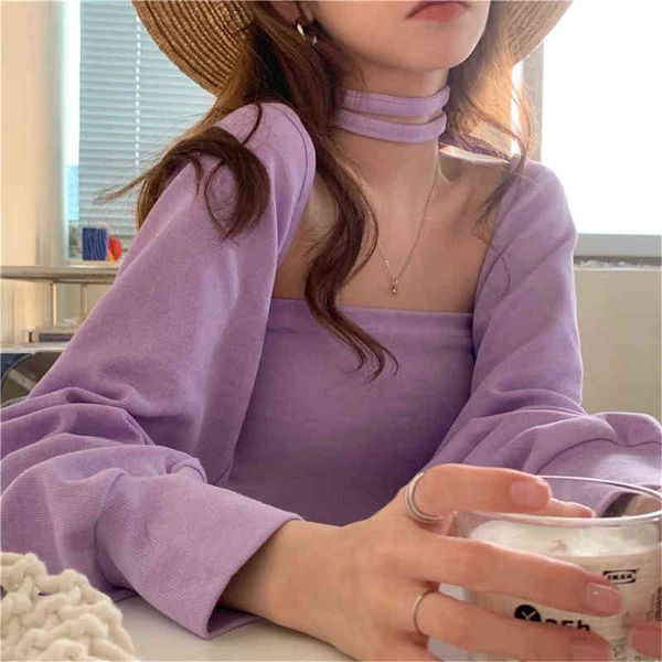 

women's sweaters korean new women design loose bolero solid elegant belt allmatch cropped sweaters fashion scarf female cape j220915, White;black