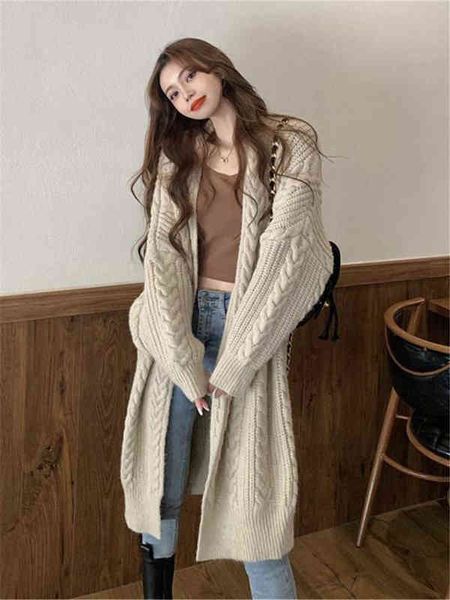 

women's sweaters korean fashion long vest women fashion loose knitted sweater women casual black oversized jacket autumn winter basic, White;black