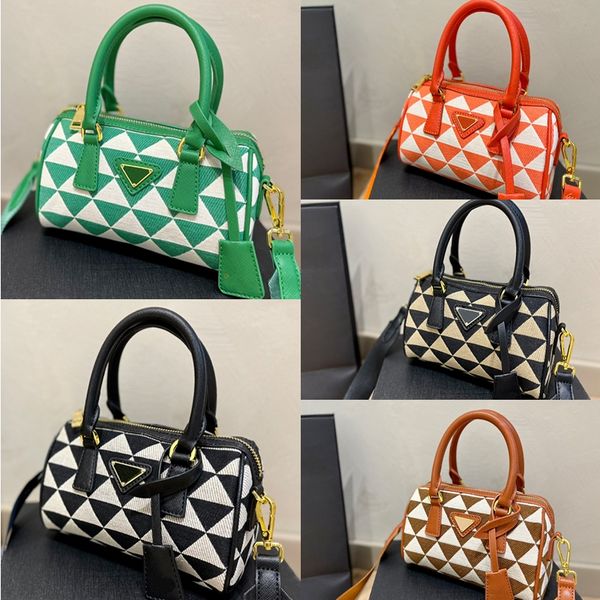 

green italian black beige embroidered fabric bowling bag man woman tobacco color fog white canvas tote metal saffianos handle accessory