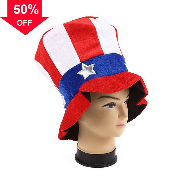 

designer hatslatest smen's s world cup blue white red american independence day flag high carnival party pridential election, Blue;gray