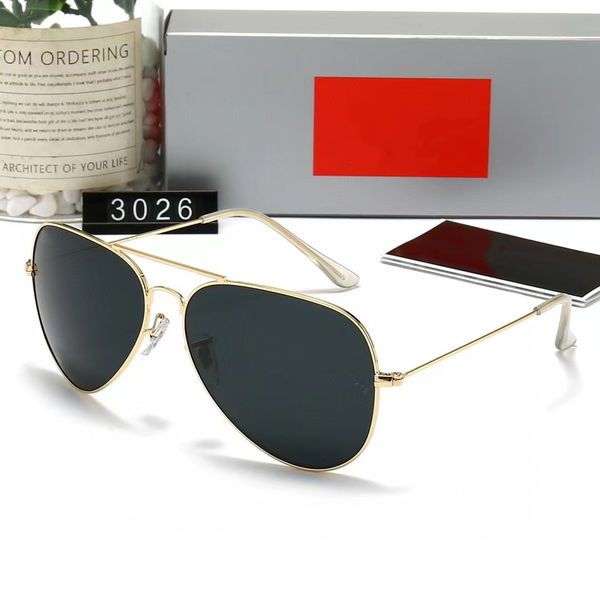 

sunglasses mens designer sunglasses for woman retro polarized fashion goggle pilot beach uv400 eyewear metal frame green golden driving fish, White;black