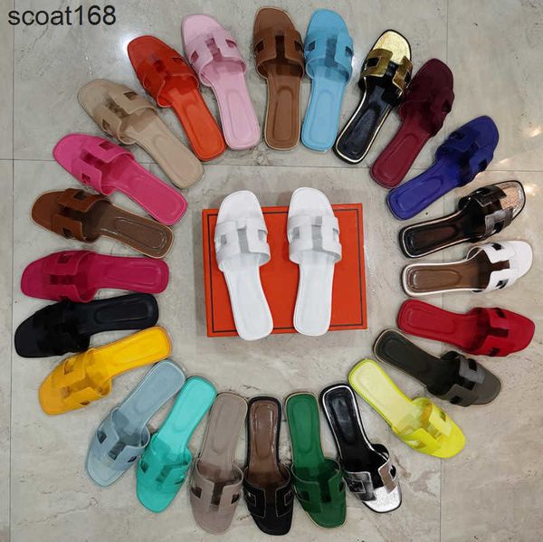 

slippers beach slippers fashion flops lady slides women shoes sandals famous brand classic flat heel summer designer leather l bath ladies, Black