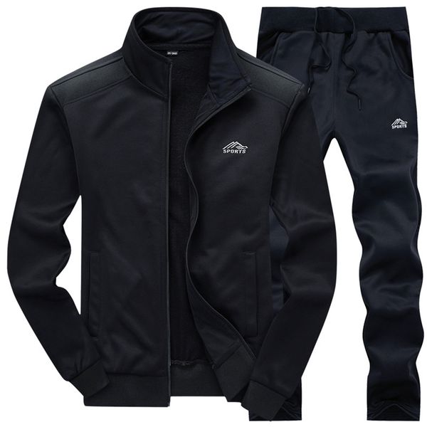 

mens tracksuits gym spring jacket pants casual tracksuit men sportswear tracksuits men polyester sweatshirt sporting fleece ropa hombre 2209, Gray