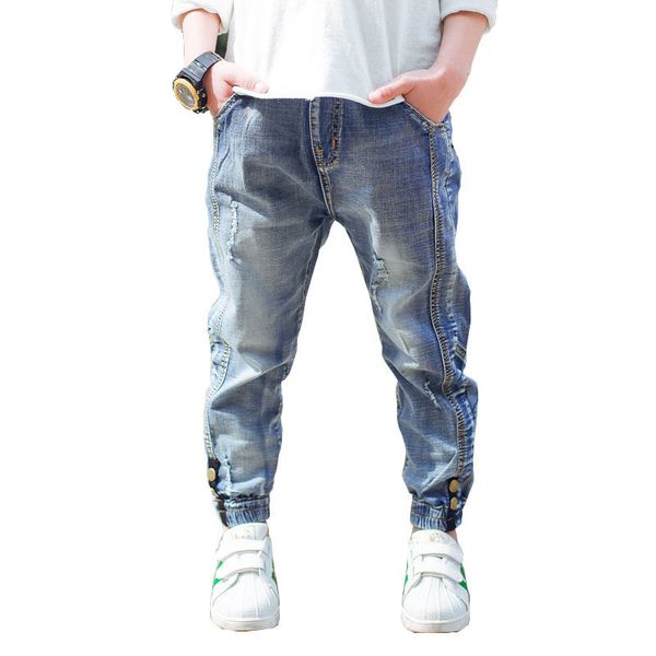 

jeans teen boys jeans autumn spring jeans for boys pants fashion children clothing denim trousers kids pants 4 6 8 10 12 13 years 220919, Blue