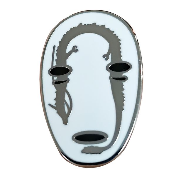 

spirited away inspired no-face mask lapel pin miyazaki hayao anime gift, Blue