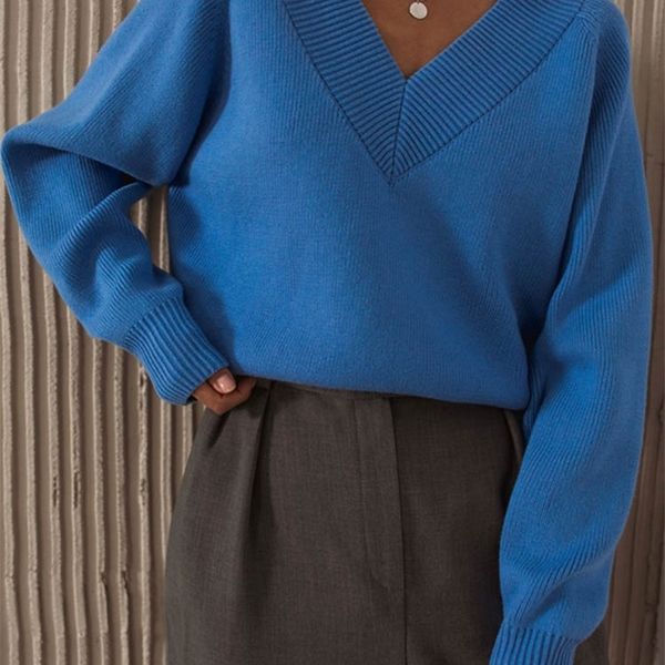 

women's sweaters fashion sweater woman winter vintage oversize sweaters female knitted vneck jumper long sleeve autumn women's pul, White;black