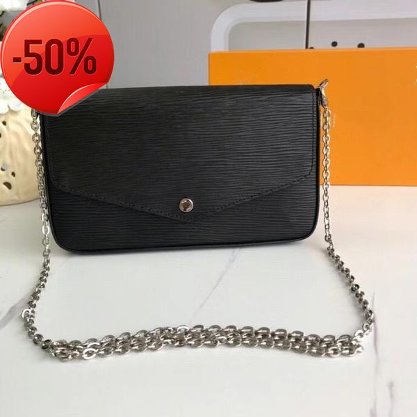

50% off factory clearance specials clutch bags evening wallets ladies shoulder new women's chain one msenger three piece wallet