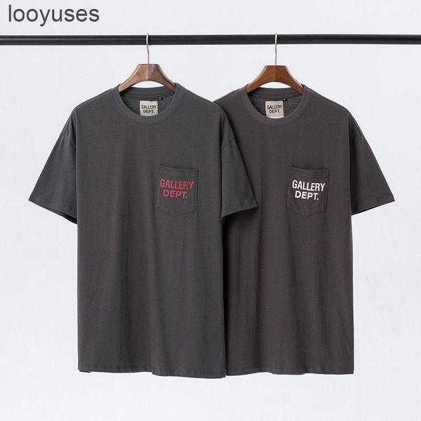 

depts t slogan fashion shirts tshirt tshirts galleryss designer 2022 classic letter t pocket printed shirts round neck short sleeve retro si, White;black