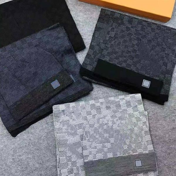 

20ss classic lattice winter hats designers bone cap men women couple scarf hat two-piece suit scarf caps men's scarve272h, Blue;gray