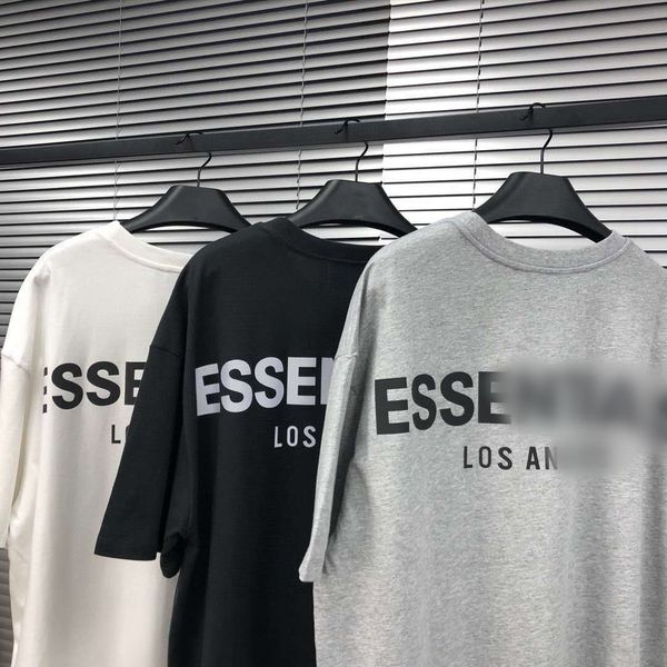 

men's t shirt reflective high street loose oversized short sleeve casual wear couples style printed letters black white gray, White;black