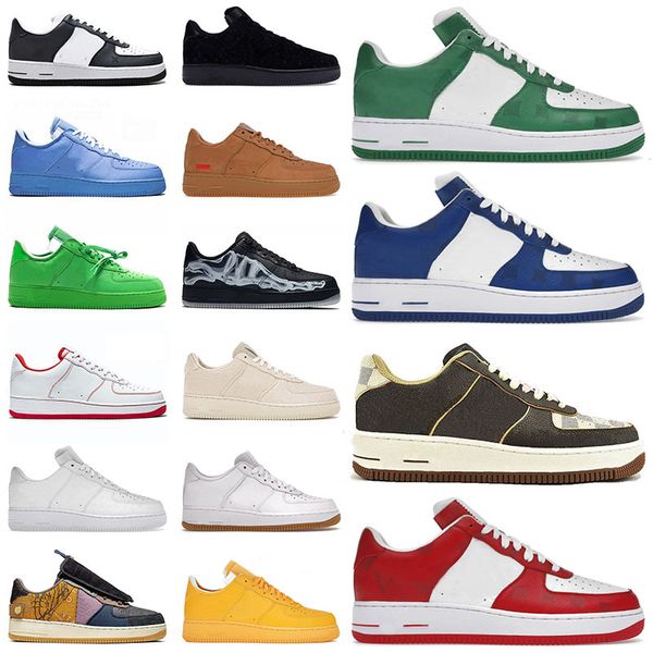 

virgil ablohs low 1 designer basketball shoes for mens womens mca university gold white green black royal brown cactus jack beige sports sne