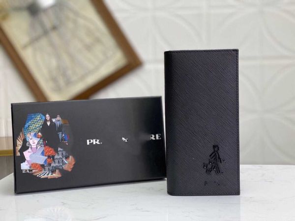 

luxury wallet designer brand wholesale family p two fold cross grain cowhide wallet handbag man, Red;black