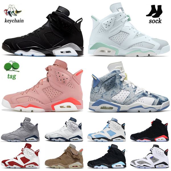 

jumpman 6 mens women j6s basketball shoes with socks unc georgetown 6s sports cactus jack electric green black infrared psgs womens designer
