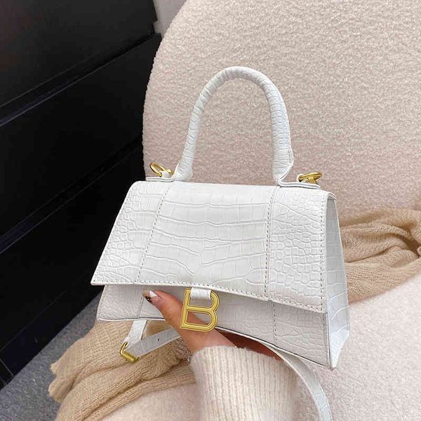 

bags designer womens balencigaes fashion classic hourglass crocodile pattern shoulder texture ladys exclusive leather luxury handbags it2l