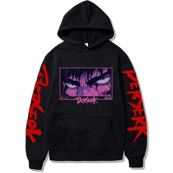 

men's hoodies sweatshirts japan anime berserk harajuku guts eyes manga gothic winter pullover fashion long sleeve men black 220919