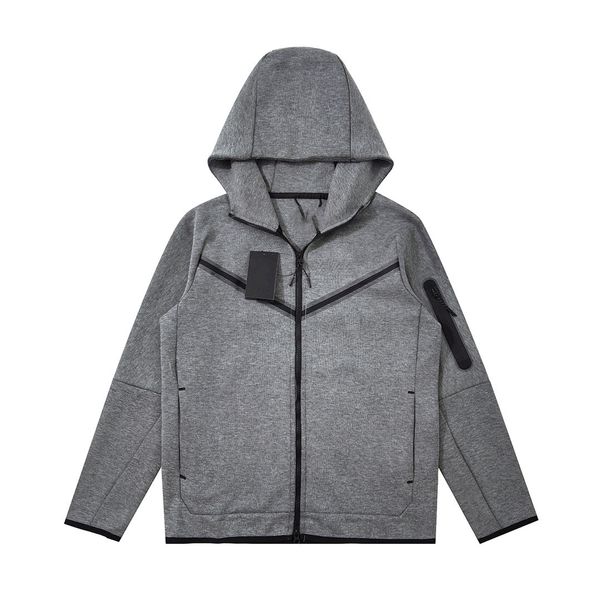 

hoodie designer tech fleeces jacket men women hoodie long sleeve womens mens jackets zip up hoodies sweatshirts thick loose cardigan 100% co, Black