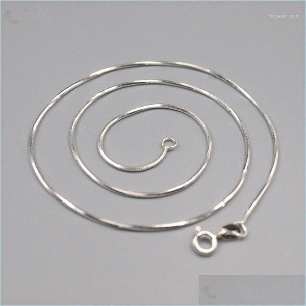 

chains chains s925 sterling sier necklace woman luck snake chain 1.2mmw 16-18"l drop delivery 2021 jewelry necklaces pendant dayupshop, Silver