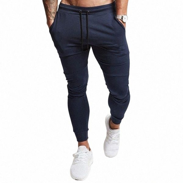 

men's pants 2022 mens gym sporting jogging fitness training sportswear men sweatpants slim fit workout male joggers drop 02zl#, Black