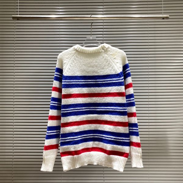 

22ss designer sweater luxury men and women gradient jacquard letters men's paris fashion quality t-shirt street hip hop long sleeves sw, White;black