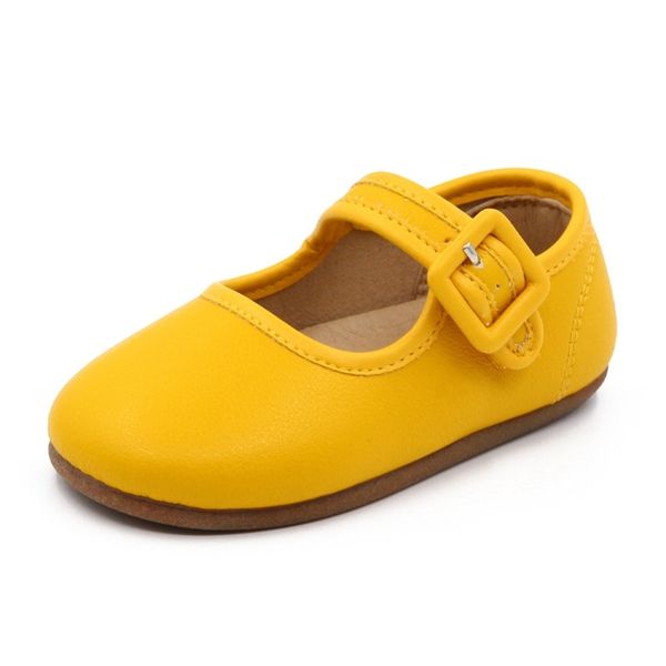 

sneakers candy color mary janes spring autumn children s small leather shoes kindergarten girls single flats casual l220920, Black;red