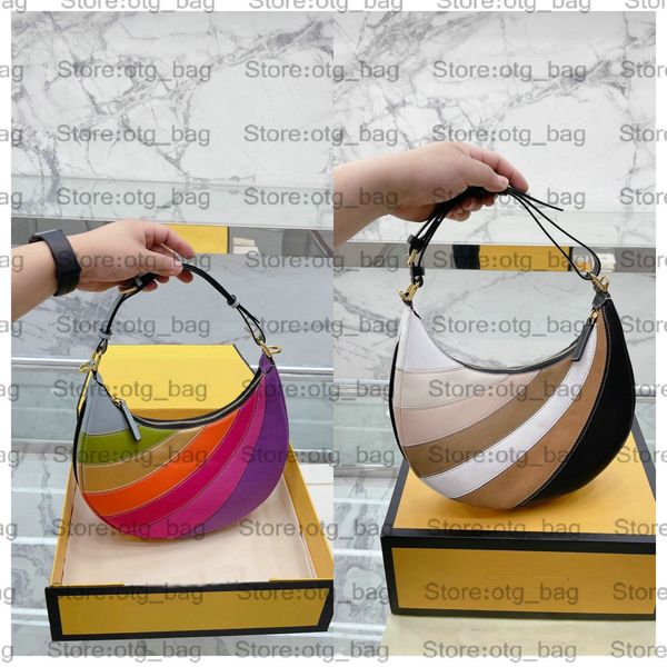 

classic graphy bag rainbow patchwork women swallow wool plaid wrist bags hobo roma half moon crossbody handbag leather shoulder designer nyl