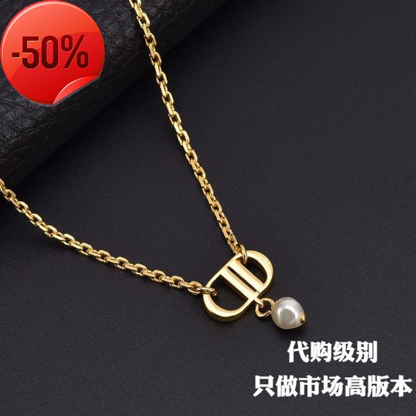

50% off factory clearance sale designer new brand jewelry necklace charm letter dign style chain, Silver