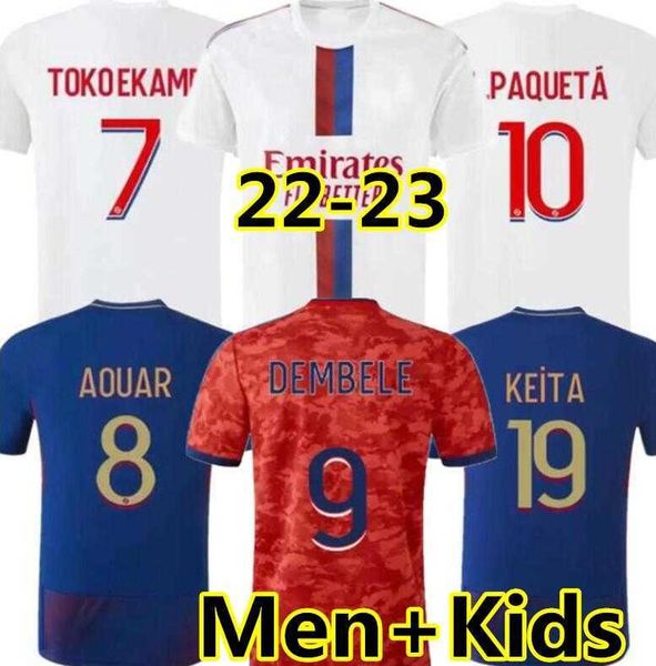 

22 23 maillot 2022 2023 soccer jersey digital fourth football shirts toko ekambi cherki aouar home lyon .paqueta dembele denayer, Black;yellow