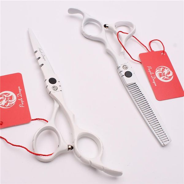 

z1010 6 japan purple dragon white professional human hair scissors barber's hairdressing scissors cutting thinning shea225k