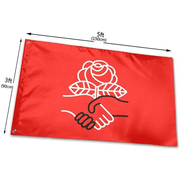 

democratic socialists of america flag 3x5ft printing polyester outdoor or indoor club digital printing banner and flags whole204n