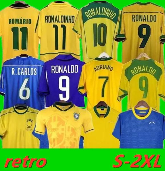 

1998 soccer jerseys 2002 retro shirts carlos romario ronaldo ronaldinho 2004 camisa de futebol 1994 brazils 2006 1982 rivaldo adriano 1988 2, Black;yellow