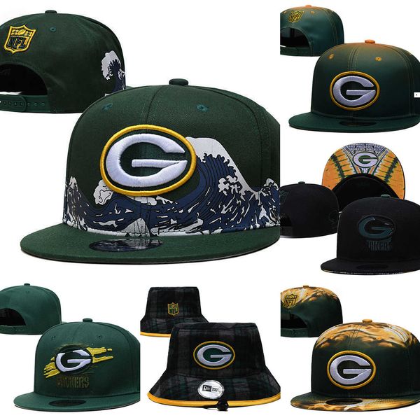 

snapbacks green''bay''packers''football hats cap adjustable fit hat, Black;white