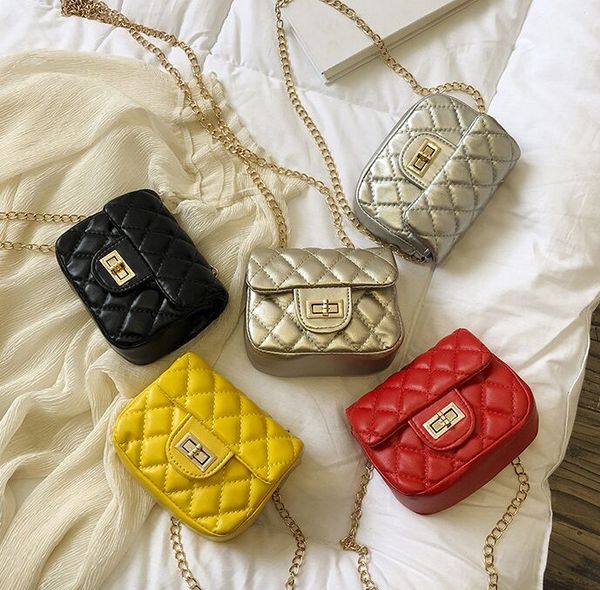 

mini cute children chain handbag girls crossbody shoulder bag kids coin purse factory price, Black