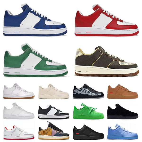 

brand discount virgil ablohs basketball shoes designer 1 one low cactus jack brown green black skeleton white beige mca university gold snea