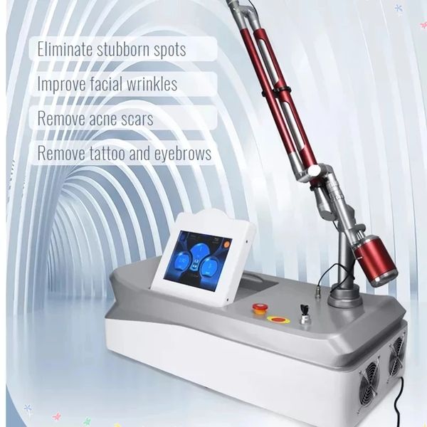 

fall most popular laser machine non-invasive picosecond q switch nd yag 755 nm tattoo acne wrinkle skin resurfacing machine, Black