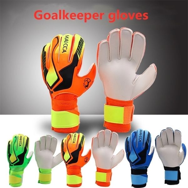 

sports gloves outdoors futbol entrylevel childrens goalkeeper football nonslip finger embossed soccer 220919, Black