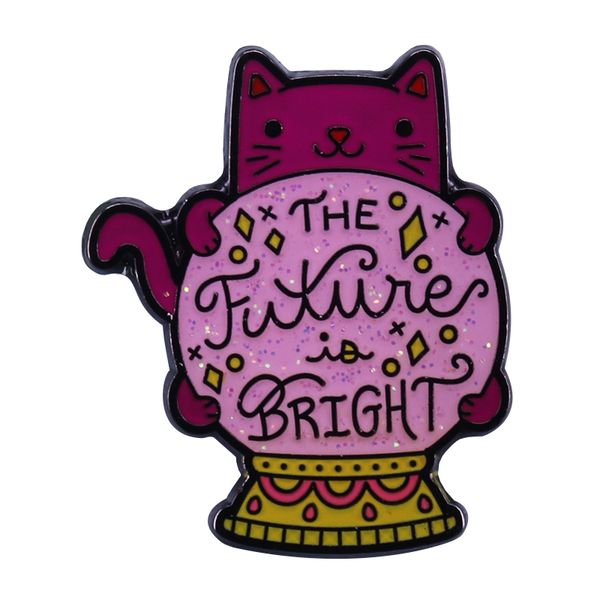 

bright future animal pet cat gift pin brooch badges accessory, Blue